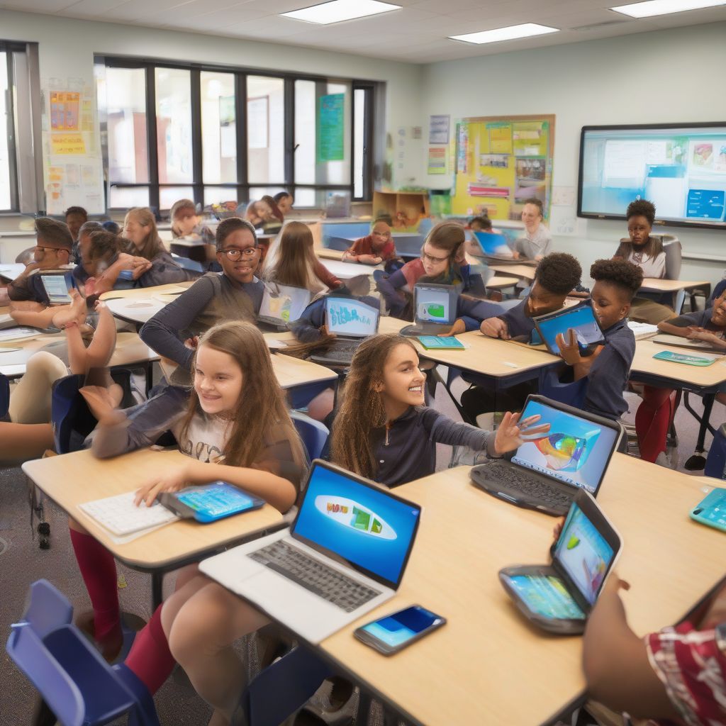 Modern Classroom with Technology Integration