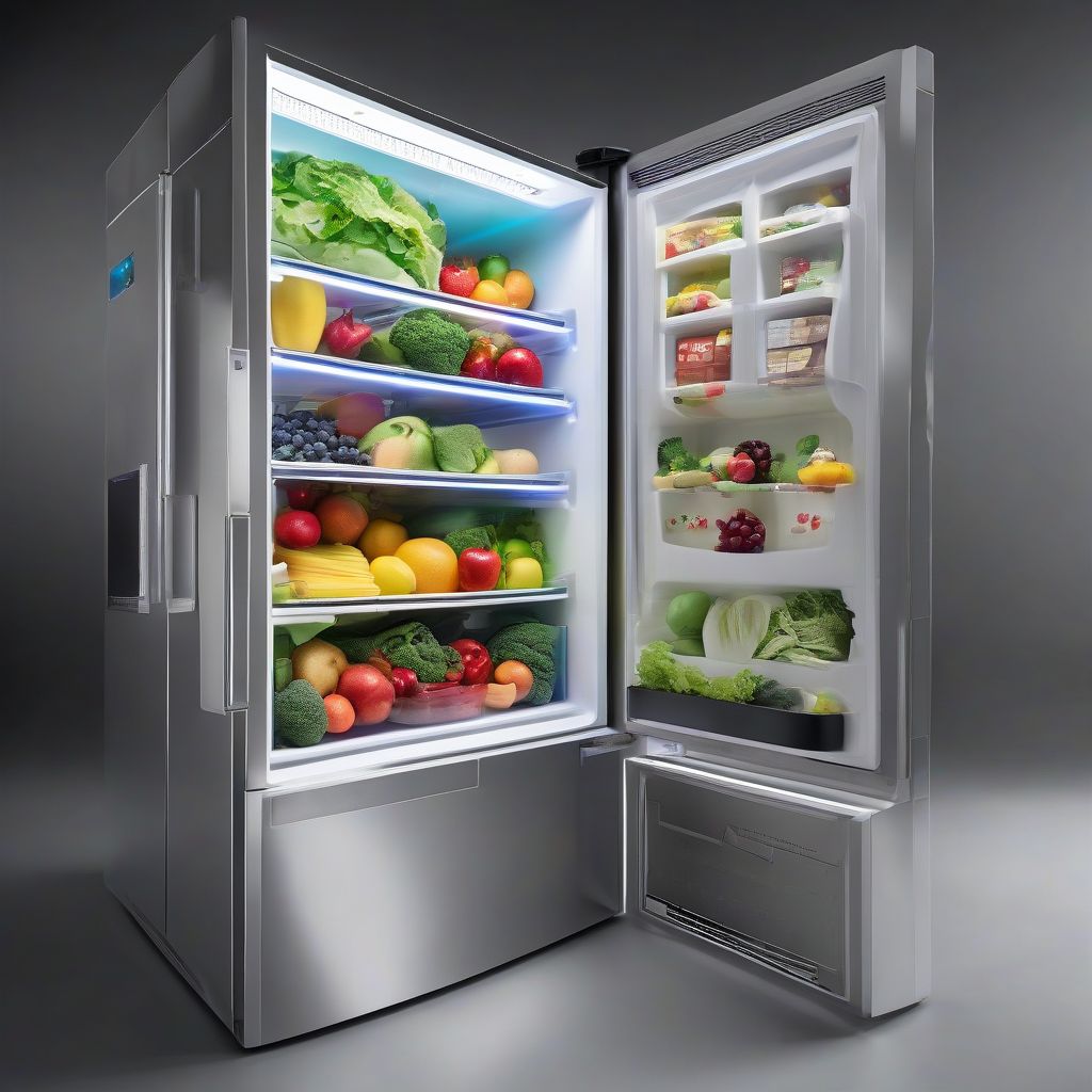 Smart Refrigerator Analyzing Food Freshness