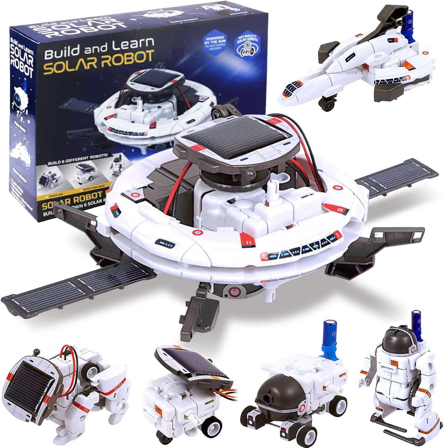 STEM 6-in-1 Education Solar Robot Toys for Age 8-13, Robotics Set Space Toys for Kids, Building Experiment Science Kits Birthday Gifts for 8 9 10 11 12 Years Old Boys Girls Teens