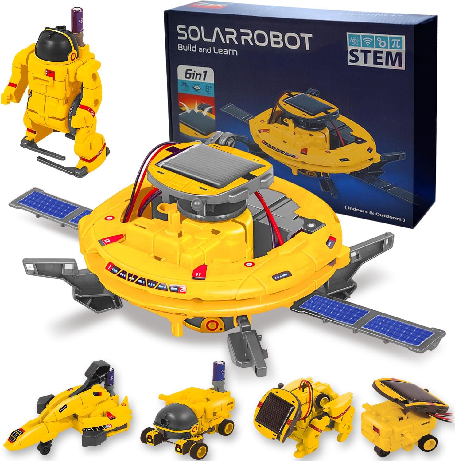 STEM 6-in-1 Solar Robot Kit for Kids 8-12 Stem Building Toys, Science Educational Kit Stem Toys for Boys Age 8-12,Kids Toys Birthday Gifts for 8 9 10 11 12 Years Old Boys Girls Teens