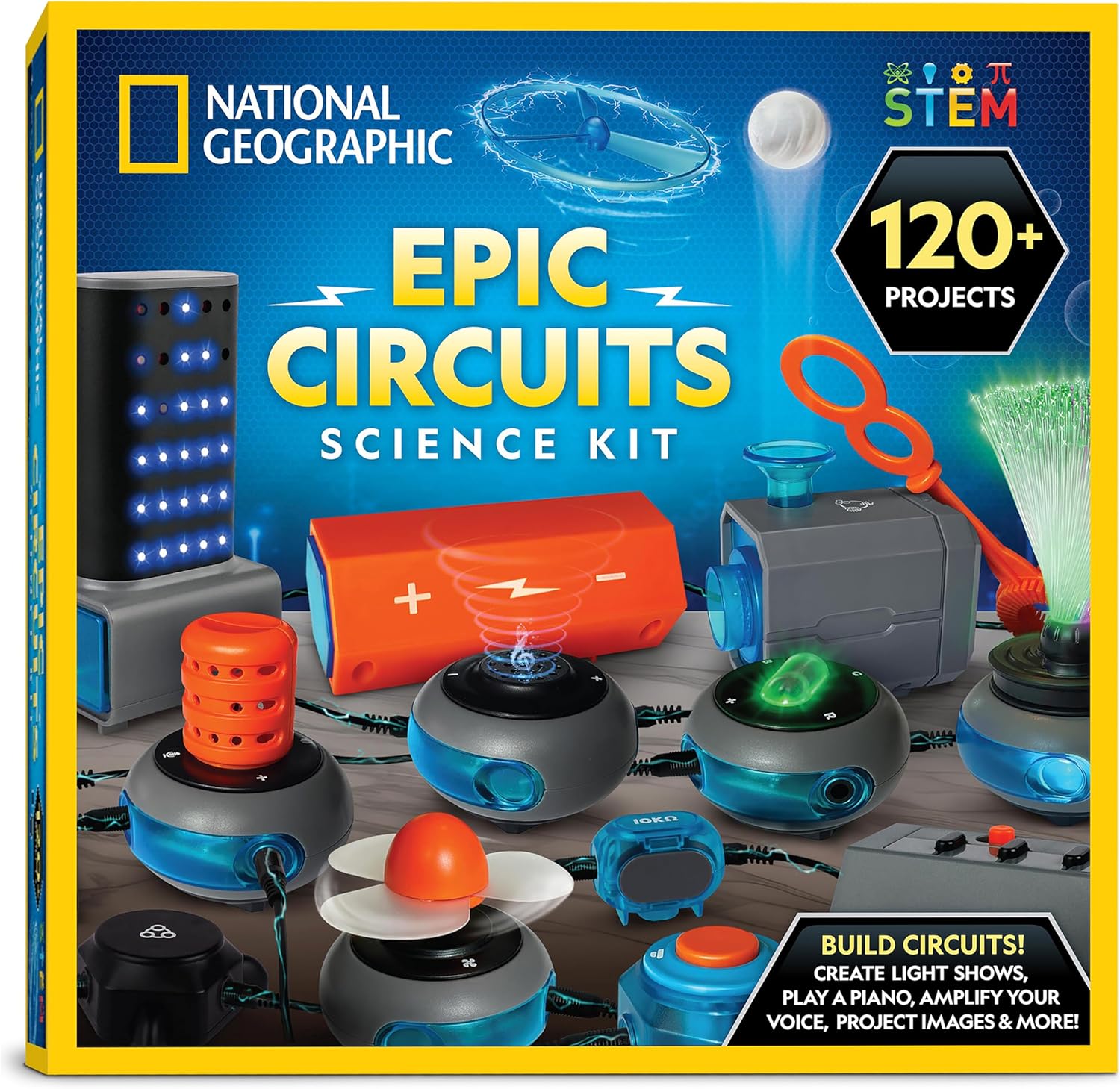 National Geographic Circuit Maker Kit - Electronics Kit for Kids with 120 Electrical Circuit Projects, Electric Circuit STEM Toy, Electronic Projects, Electrical Circuit Kit for Kids, Electricity Kit